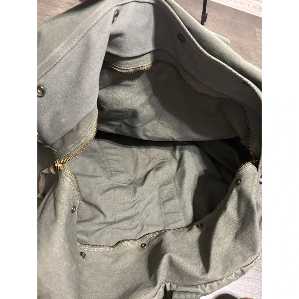 Vintage Army Kit Flyer Bag Sage Green‎ 1967 Large Pioneer Canvas Duffle Bag